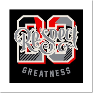 Respect Greatness Black Cement Retro Sneaker Posters and Art